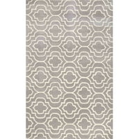 Ručno rađeni tepih od 5' 8 ' ručno rađene oker hrpe u sivoj boji