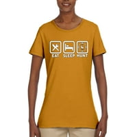 Poklon za ljubitelje lova za ljubitelje humora Ženska majica s grafičkim printom, zlato, 3 inča