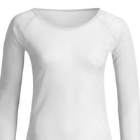Ženski vrhovi a-lista, Elegantni Casual Ženski Prozirni vrhovi dugih rukava, pripijene ruke, mrežasta bluza s