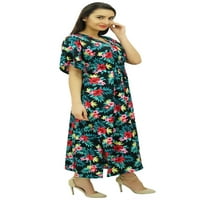 Ženski dugi Maksi kaftan s cvjetnim printom, pidžama s visokim strukom