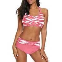 Ženski kupaći kostimi, novi kupaći kostimi s podijeljenim printom, ženski Tankini kupaći kostimi s kvadratnim