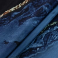 Ljetna tunika, vrhovi s dekolteom u obliku slova u, široki kroj, majica za odmor s printom u obliku slova U, majice