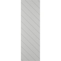 Ekena Millwork 12 W 45 H True Fit PVC dijagonalni sloj moderni stil Fiksni nosač, tuče Grey Grey