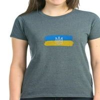 Cafepress - majica ukrajinske zastave - Ženska tamna majica