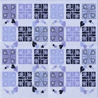 Ahgly Company stroj za pranje unutarnjeg kvadrata prijelazne prostirke nebeske plave površine, 4 'kvadrat
