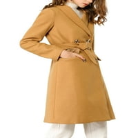 Jedinstvene ponude ženskog kaputa s šal od šal od šal s dvostrukim dvostrukim kaputom