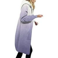 Kardigani za žene Rasprodaja ispod 10 USD Ženski gradijentni preveliki džemper s kapuljačom s dugim rukavima gornji