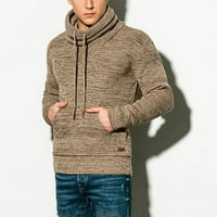 Muški džemperi, kaput-gornja odjeća, ležerni pulover s dugim rukavima, pleteni kaput, jednobojni pulover, gornja