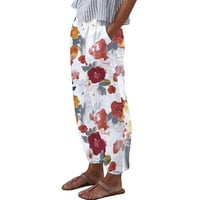 Ženske ljetne Ležerne udobne hlače s labavim džepovima s cvjetnim printom hlače