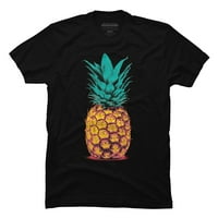 Mens Black Graphic Tee - Dizajn ananasa - Dizajn od strane ljudi 3xl