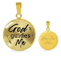Bog me vodi ogrlica u obliku biblijskog stiha od nehrđajućeg čelika ili 18K zlata 18-22