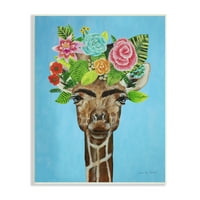 Stupell Industries Slatke cvjetne ruže žirafne obrve šminke portret 19, dizajn Coco de Paris