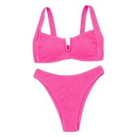Ženski kupaći kostim u boji, Ženski kupaći kostim u boji, seksi kupaći kostim, odjeća za plažu u ružičastoj boji