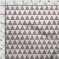 Jednobojna pamučna tkanina s trokutastim geometrijskim ukrasom, tkanina s printom širine inča