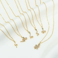 Višeslojna zmijska ogrlica za žene Zmijsko zlato, Srebrna, Ružičasta zlatna zmijska ogrlica za žene, modna ogrlica,