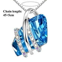 geometrijske srebrne ogrlice od rhinestona od prirodnog kamena za žene ogrlica s privjeskom majčinska ogrlica