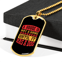Ogrlica ne za dom od nehrđajućeg čelika ili 18K zlata s psećom oznakom na lancu od 24 inča
