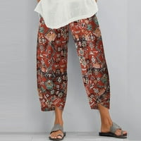 Ženske hlače Ležerne Modne Ležerne ženske hlače širokih nogavica s cvjetnim rastezljivim printom