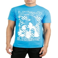 Sonic The Hedgehog muški i veliki muški grafički majica s dugim rukavima i kratkim rukavima, pakiranje, veličine