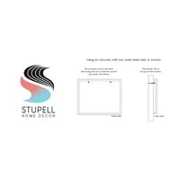 Stupell Industries Suvremeni apstraktni krug Stripes Grafička umjetnost Black Framed Art Print Art Art, Design