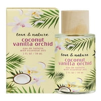 & Amp; & amp; Kokosova vanilija orhideja veganska toaletna voda s esencijalnim uljima, tekuće unce