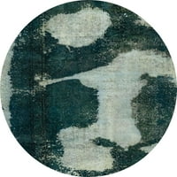 Ahgly Company Unutarnji okrugli sažetak Dark Sea Green Abstract Područje prostirke, 7 'krug