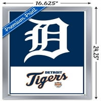 Detroit Tigers - Poster zida logotipa, 14.725 22.375 uokviren
