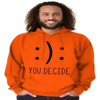 Vi rješavate Sretan tužni emotikon slatka majica s kapuljačom za žene i muškarce od 9 do 4