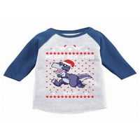 Neugodni stilovi djevojčice Dječaci ružna božićna majica Merry Rexmas Xmas Toddler Raglan košulja