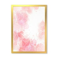 DesignArt 'Sažetak prskanja ružičastih cvjetova I' moderni uokvireni umjetnički tisak
