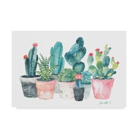 Zaštitni znak likovna umjetnost 'Kaktus vodena boja' platno umjetnost Marietta Cohen Art and Design
