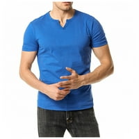 Muške košulje Henley Slim Fit kratki rukavi Beefy Fashion Casual Majice od pamučnih košulja