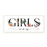 Stupell Industries Girls mogu cvjetati inspirativni dizajn riječi zidna ploča Gigi Louise, 7 7