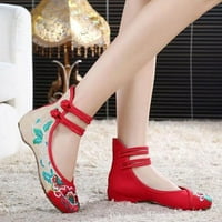 Ženske cipele s vezom na visoku petu povećavaju visinu gležnja platnene cipele s dvostrukim remenom