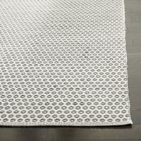 Mekani tkani pamučni tepih u točkicama, siva slonovača, 2 '3 7'