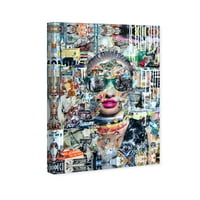 Wynwood Studio Mode and Glam Wall Art Canvas Otisci 'Katy Hirschfeld - Longnight' Portreti - siva, ružičasta