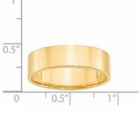 Primarno zlato, karatno žuto zlato, lagani ravni prsten, Veličina 11