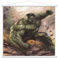 _ - Hulk-besmrtni Hulk drveni Magnetski uokvireni zidni Poster, 22.37534