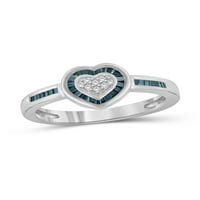 Nakit klub plavi i bijeli dijamantni karatni dijamantni prsten za žene