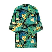 Dugi Kardigani za žene, lagana jesenska Moda, kimono kardigan s otvorenim rukavima s cvjetnim printom na rasprodaji