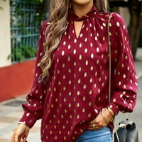 Rasprodaja ženskih vrhova ženska modna ležerna bluza s okruglim vratom s dugim rukavima