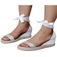 Gomelly Ladies casual cipele plaže plaže sandale espadrilles sandala udobnost žene Women White 5,5