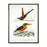 Drevna ptica Uokvirena slikanjem platna umjetnički tisak