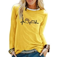 Ženski pulover s dugim rukavima dukserica na rasprodaji ležerna široka modna odjeća za tinejdžerice majice s okruglim