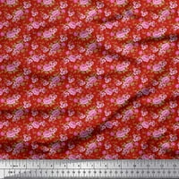 Tkanina Od pamučne patke od tkanine u prugama, s cvjetnim otiskom lišća i božura širine dvorišta