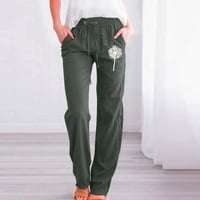 Ženske hlače A-Lister ženske ljetne odgovarajuće široke rastezljive hlače s visokim strukom, udobne hlače s ravnim