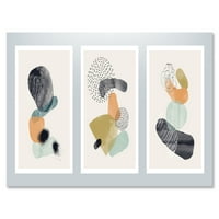 DesignArt 'Sastav minimalistički od organskih oblika I' Moderni platno zidne umjetničke tiska
