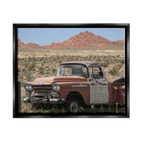 Studell Provedske pustinjske planine Vintage Transportation Photography Crni floater uokvireni umjetnički print