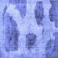 Ahgly Company zatvoreni pravokutnik Sažetak plave prostirke suvremenog područja, 7 '10'
