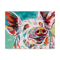 Zaštitni znak likovna umjetnost 'Piggy I' Canvas Art by Carolee Vitelletti